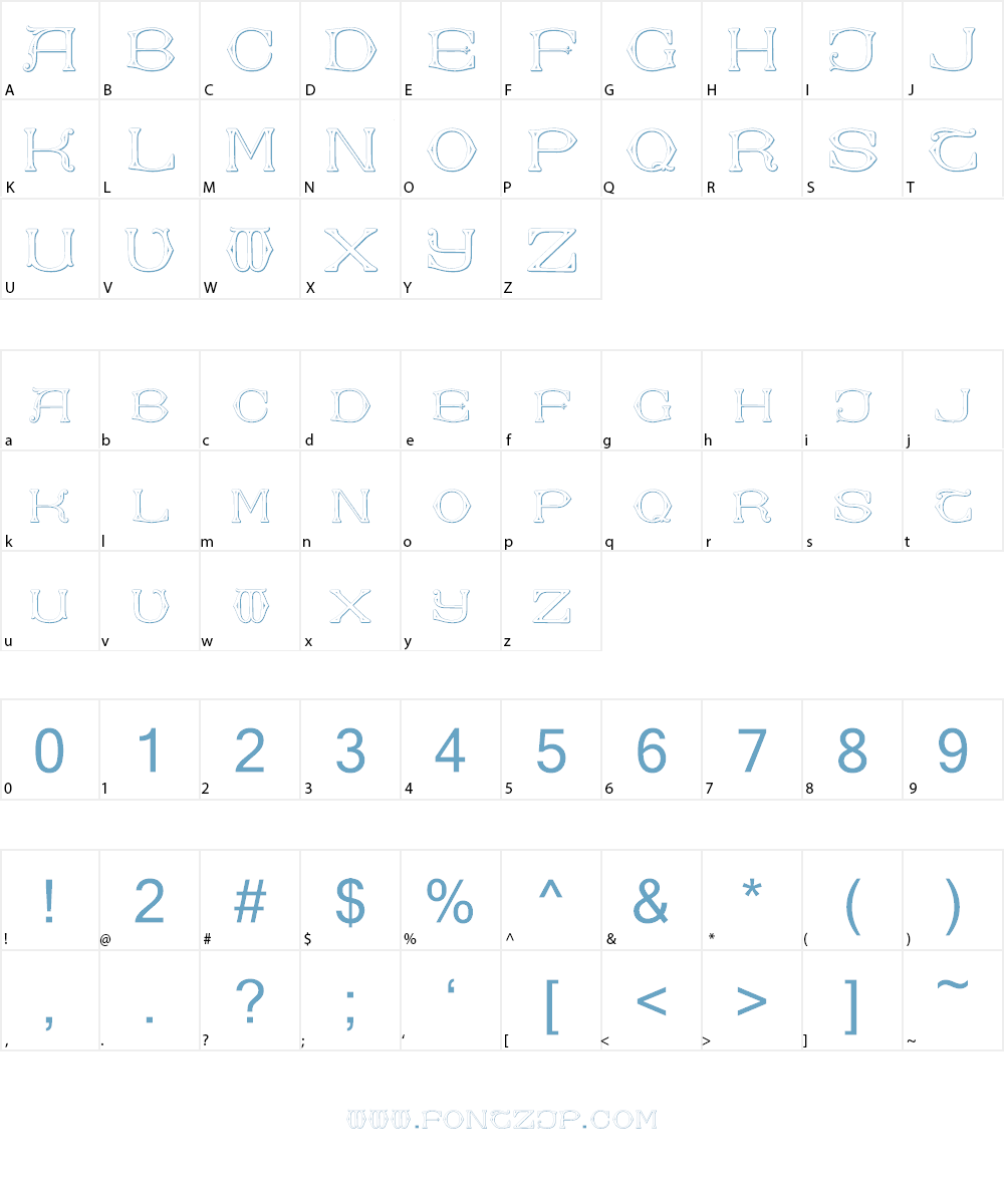 Dolphus-Mieg Alphabet Two Font Character